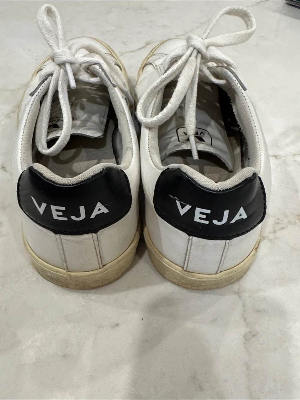 Veja white leather